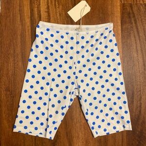 Fashion Brand Company blue polka dot bike shorts